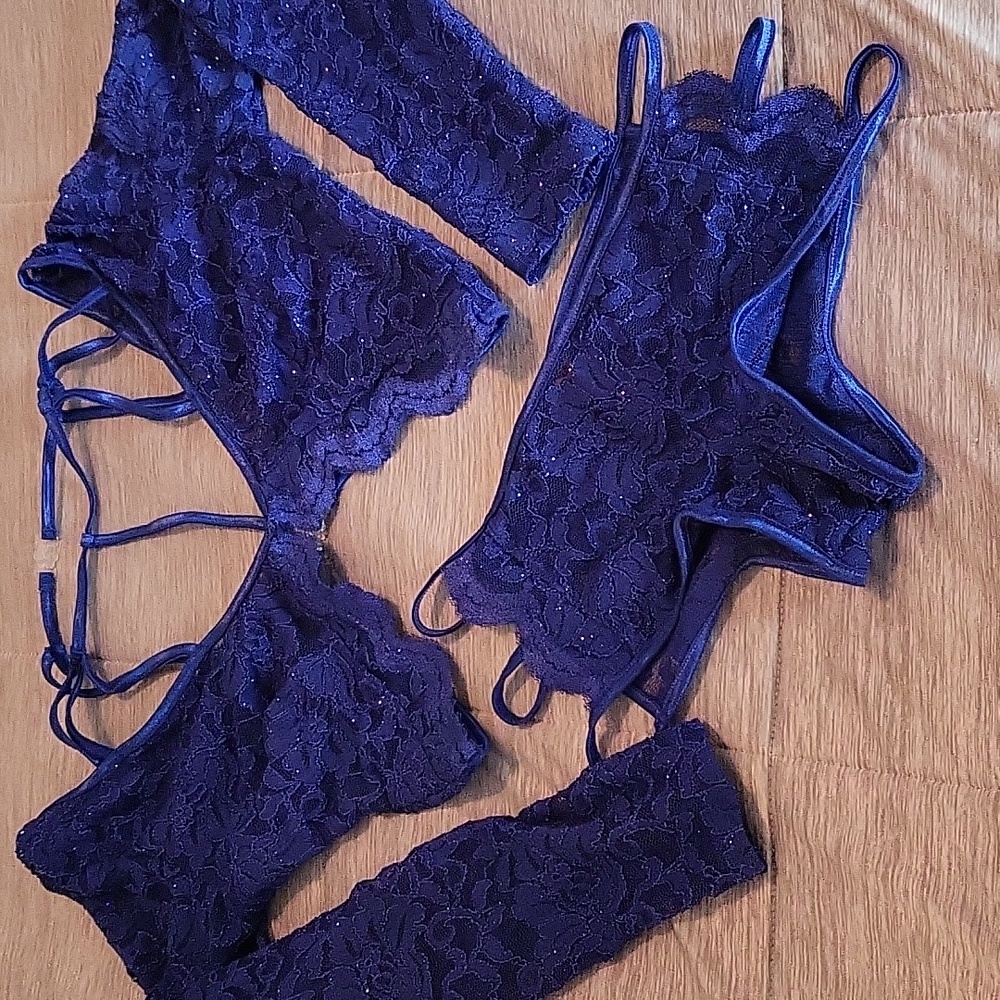 Exposed by Magic Silk Blue 2 piece lingerie